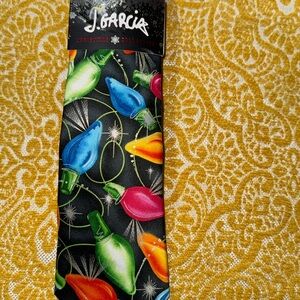 New Jerry Garcia Christmas Collection Holiday Tie with Colorful Bulbs